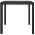 Garden Table Black 80x80x74 cm Aluminium and WPC