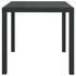 Garden Table Black 80x80x74 cm Aluminium and WPC