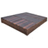 Outdoor Lounge Bed with Umbrella Poly Rattan Brown