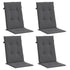 Garden Highback Chair Cushions 4 pcs Anthracite 120x50x3 cm Fabric