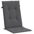 Garden Highback Chair Cushions 4 pcs Anthracite 120x50x3 cm Fabric