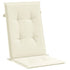 Garden Highback Chair Cushions 2 pcs Cream 120x50x3 cm Fabric