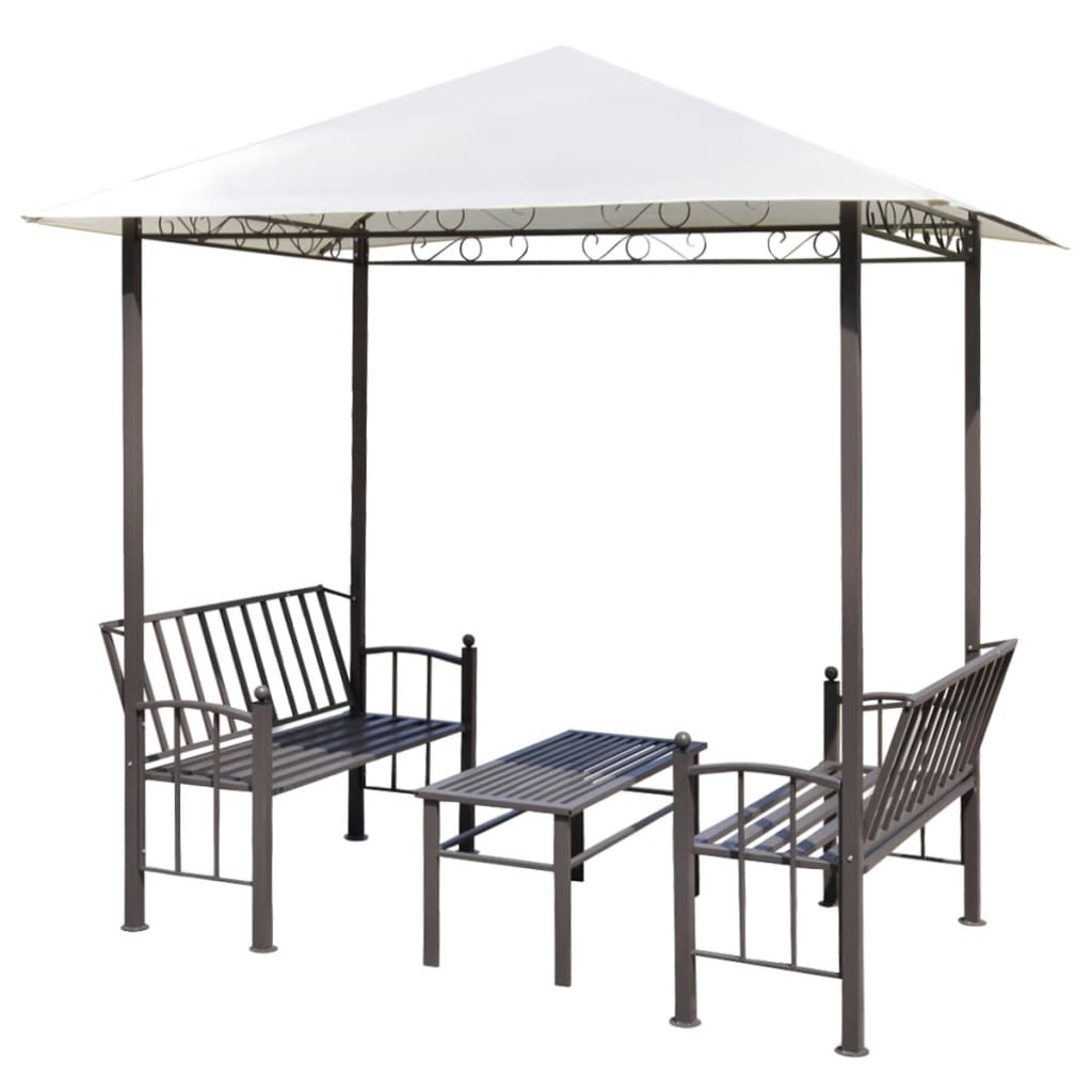 Garden Pavilion with Table and Benches 2.5x1.5x2.4 m