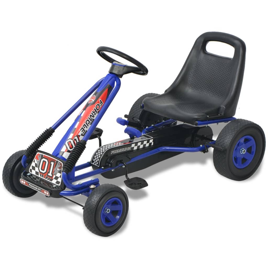 Pedal Go Kart with Adjustable Seat Blue