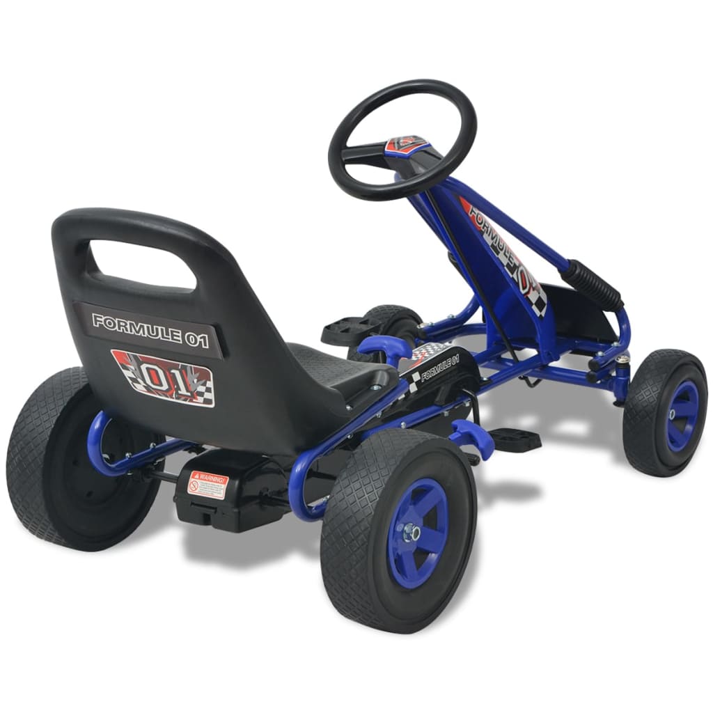 Pedal Go Kart with Adjustable Seat Blue