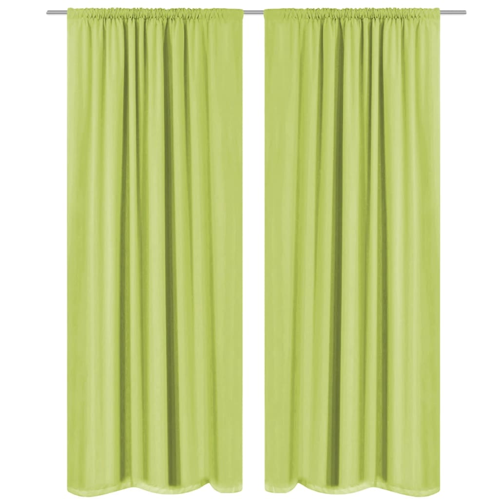 Blackout Curtains 2 pcs Double Layer 140x245 cm Green