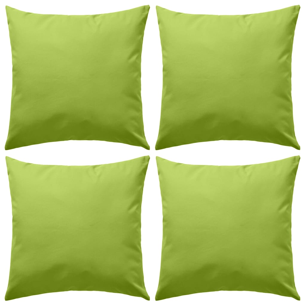 Outdoor Pillows 4 pcs 45x45 cm Apple Green