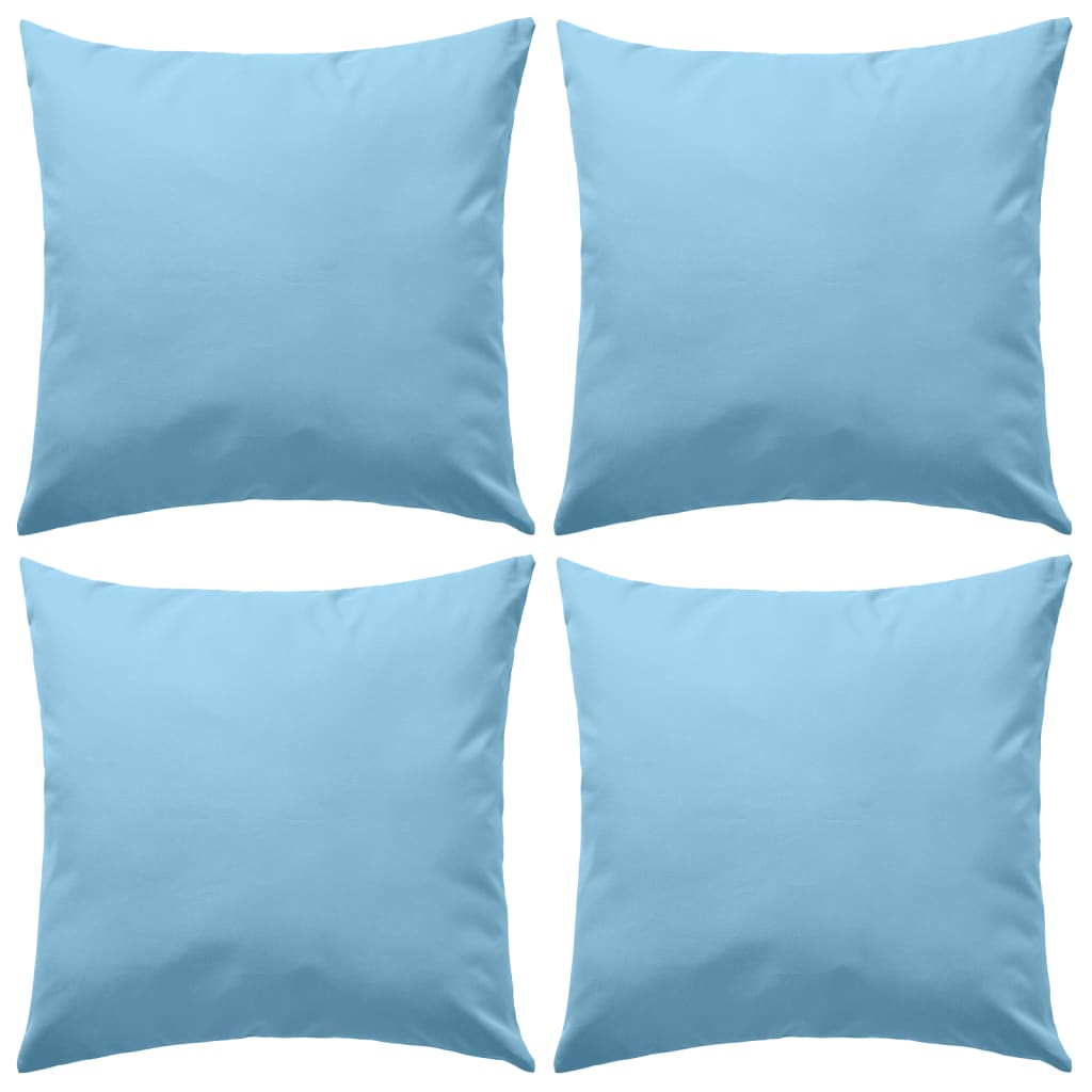 Outdoor Pillows 4 pcs 45x45 cm Light Blue