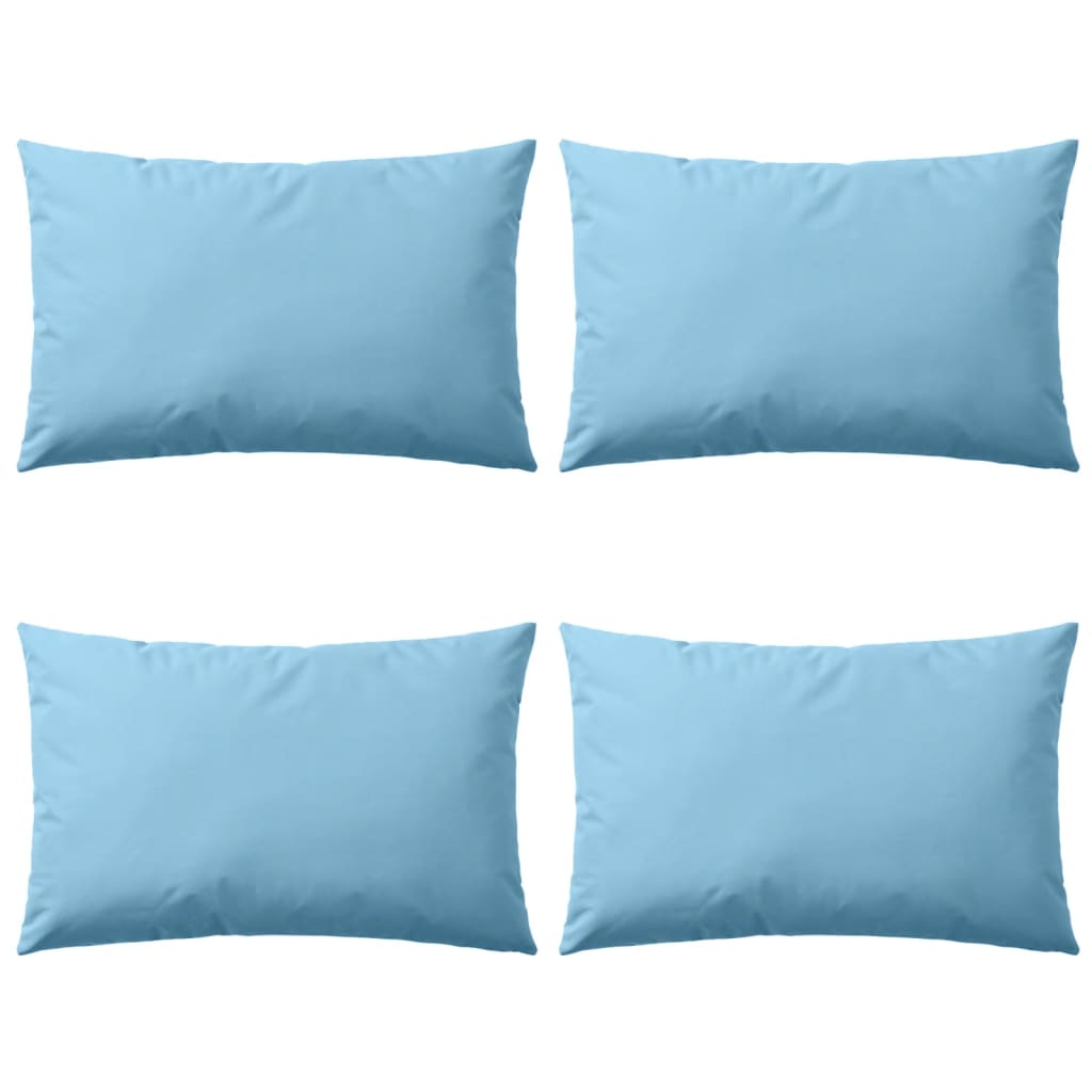 Outdoor Pillows 4 pcs 60x40 cm Light Blue