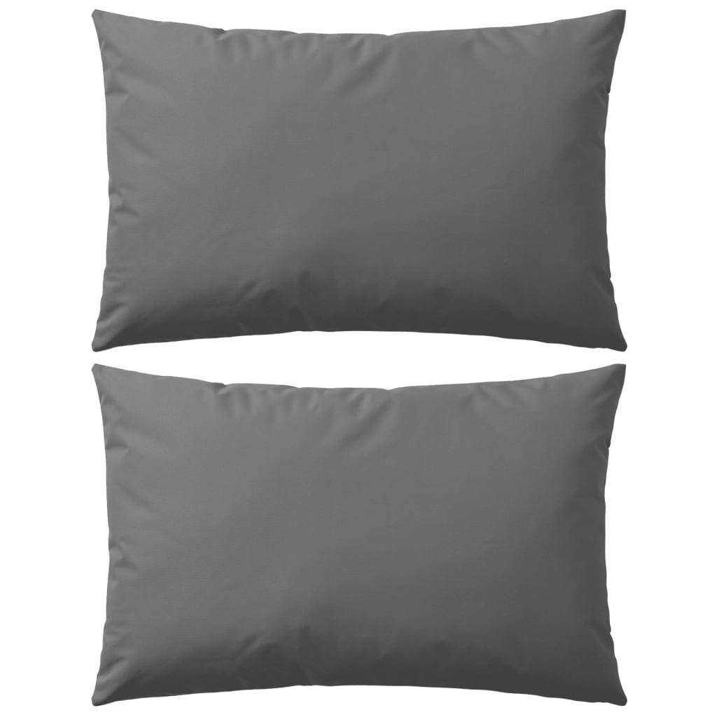 Outdoor Pillows 2 pcs 60x40 cm Grey