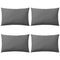 Outdoor Pillows 4 pcs 60x40 cm Grey