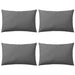 Outdoor Pillows 4 pcs 60x40 cm Grey