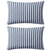 Outdoor Pillows 2 pcs Stripe Print 60x40 cm Navy