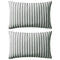 Outdoor Pillows 2 pcs Stripe Print 60x40 cm Grey