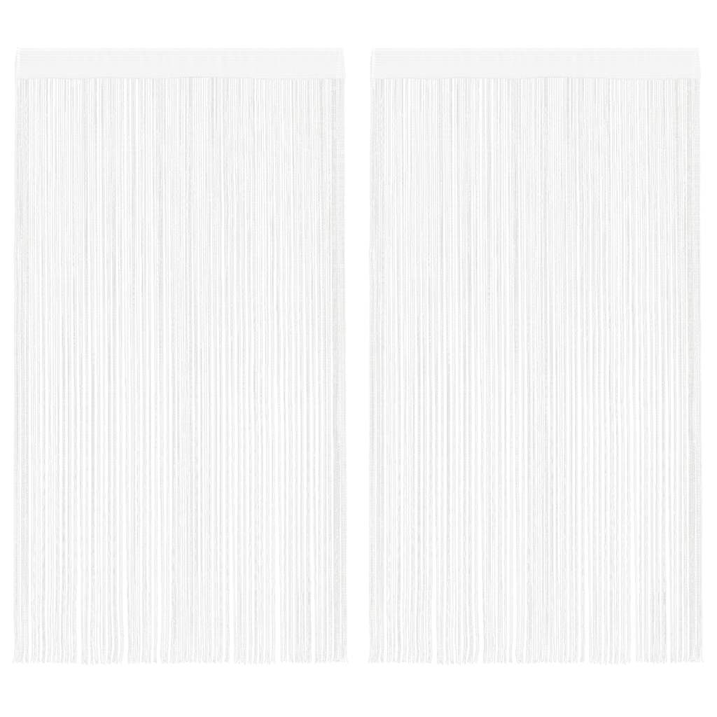 String Curtains 2 pcs 140x250 cm White