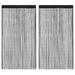 String Curtains 2 pcs 100x250 cm Black