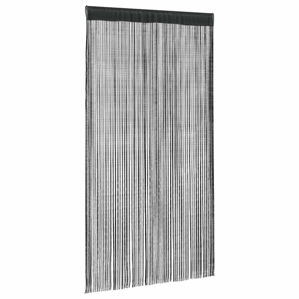 String Curtains 2 pcs 140x250 cm Black