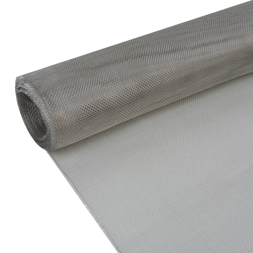 Mesh Screen Stainless Steel 100x500 cm Silver