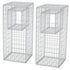 Gabion Basket Posts/Planters 2 pcs Steel 50x50x120 cm