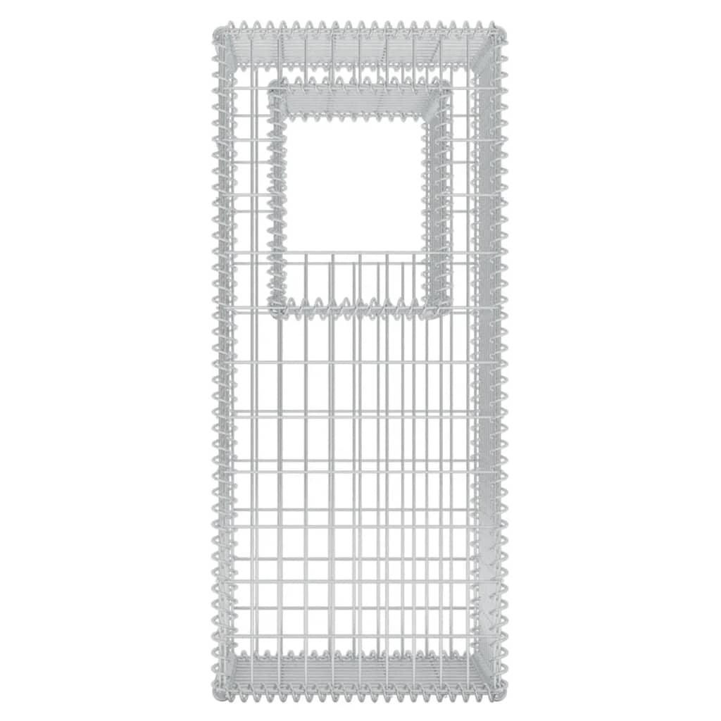 Gabion Basket Posts/Planters 2 pcs Steel 50x50x120 cm