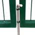 Garden Fence Gate with Posts 350x140 cm Steel Green