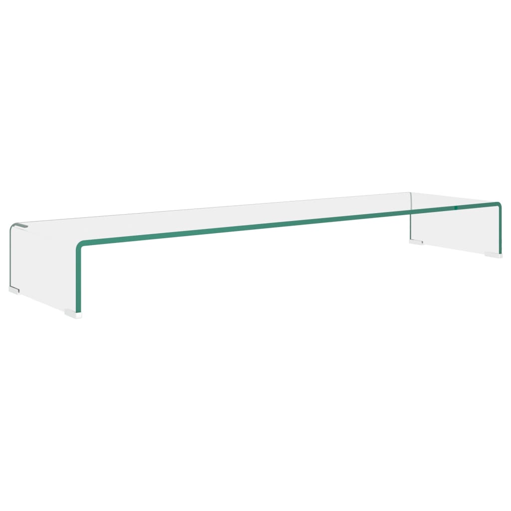 TV Stand/Monitor Riser Glass Clear 110x30x13 cm