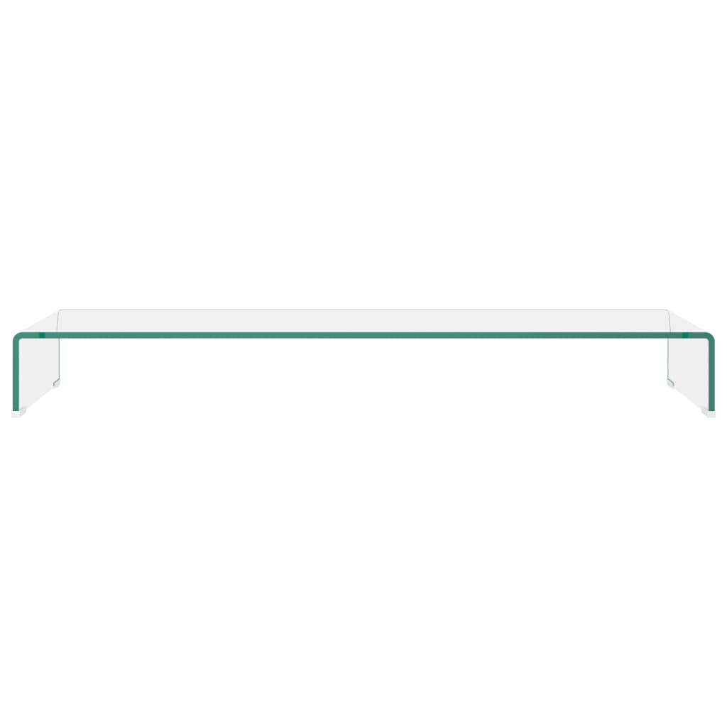 TV Stand/Monitor Riser Glass Clear 110x30x13 cm