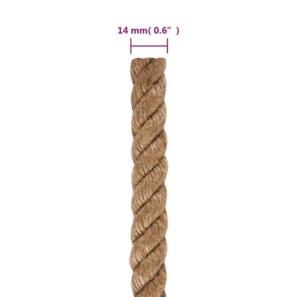 Rope 100% Jute 14 mm 100 m