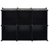 Storage Cube Organiser with 6 Compartments Black