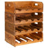 Wine Racks 4 pcs for 16 Bottles Solid Mahogany Wood