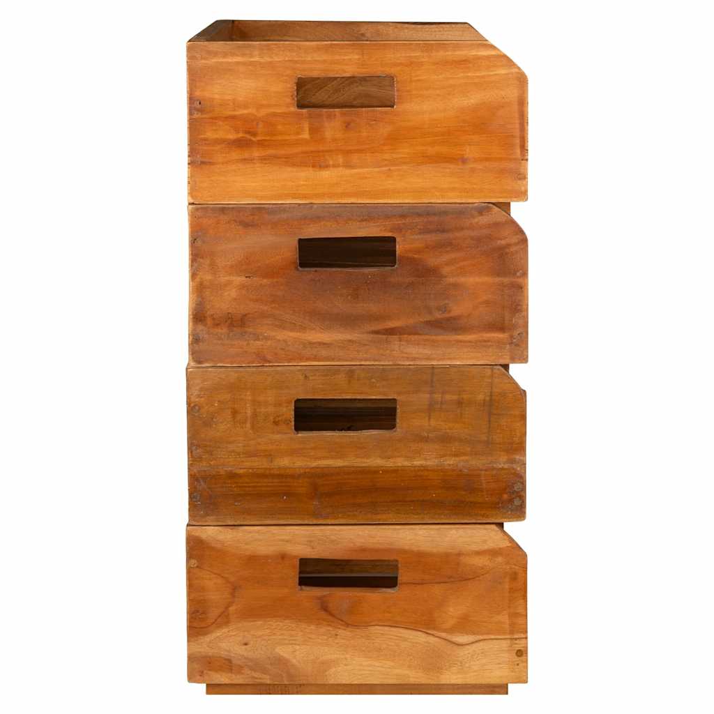 Wine Racks 4 pcs for 16 Bottles Solid Mahogany Wood