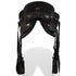 Western Saddle, Headstall&Breast Collar Real Leather 12" Black