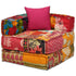 2-Seater Modular Pouffe Patchwork Fabric