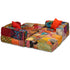 3-Seater Modular Pouffe Patchwork Fabric