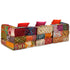 3-Seater Modular Pouffe Patchwork Fabric