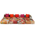 4-Seater Modular Pouffe Patchwork Fabric