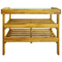 Potting Bench with 2 Shelves Solid Acacia Wood and Zinc