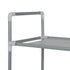 Shoe Rack with 10 Shelves Metal and Non-woven Fabric Silver