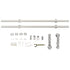 Sliding Door Hardware Kit 183 cm Stainless Steel Silver