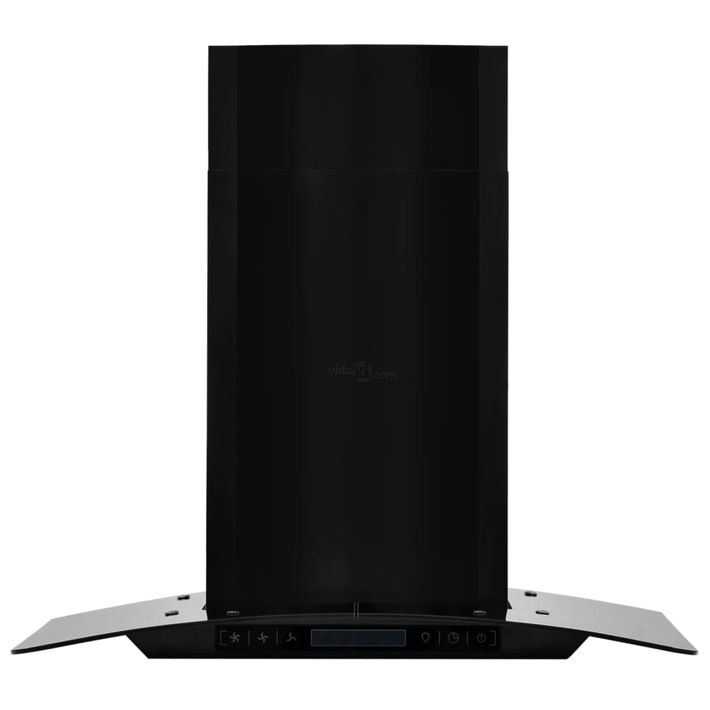 Wall Mounted Range Hood Stainless Steel 756 m³/h 60 cm Black