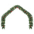 Christmas Garland Decorated with Baubles and LED Lights 5 m