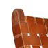 Folding Chair Crossed-Stripe Brown Real Leather