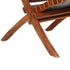 Folding Chair Crossed-Stripe Brown Real Leather