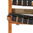 Folding Chair Crossed-Stripe Black Real Leather