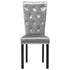 Dining Chairs 2 pcs Silver Velvet