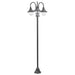 Garden Post Light E27 220 cm Aluminium 3-Lantern Bronze