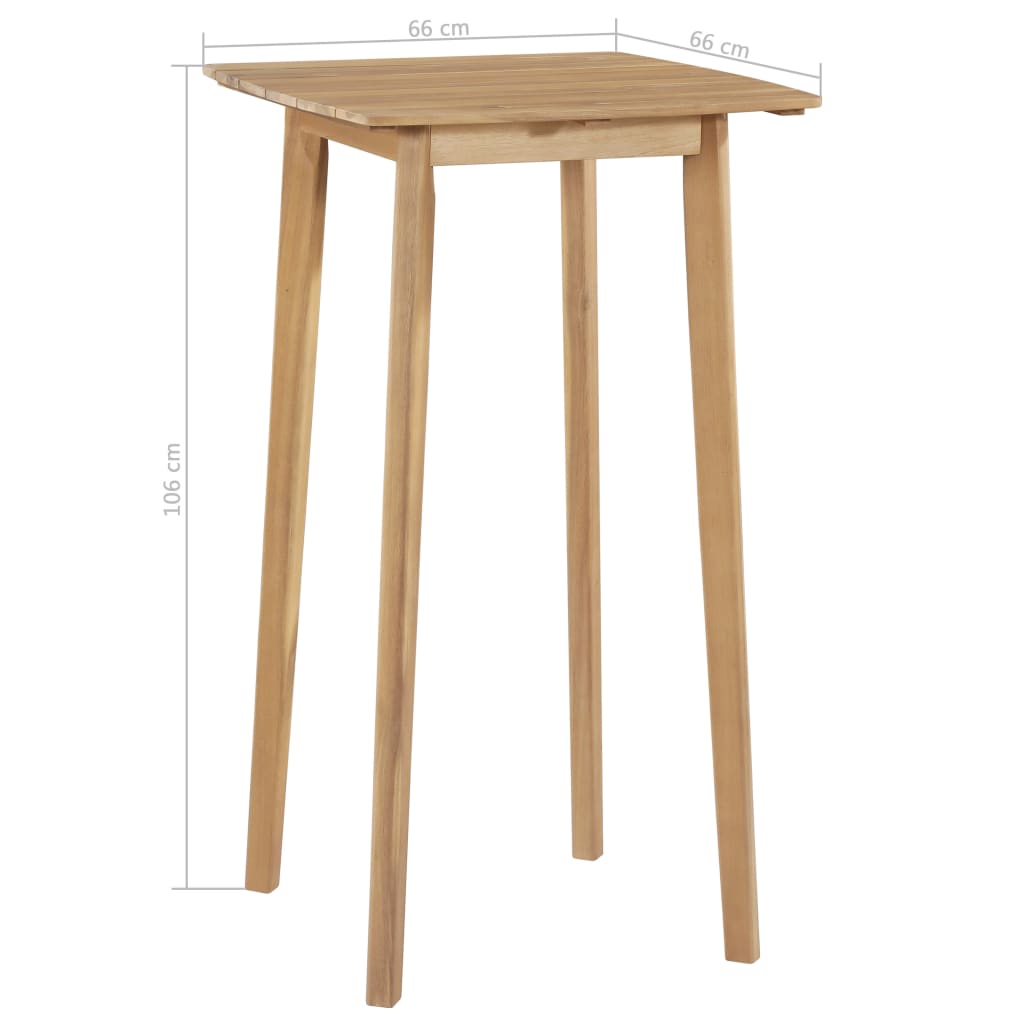 Bar Table 60x60x105 cm Solid Acacia Wood