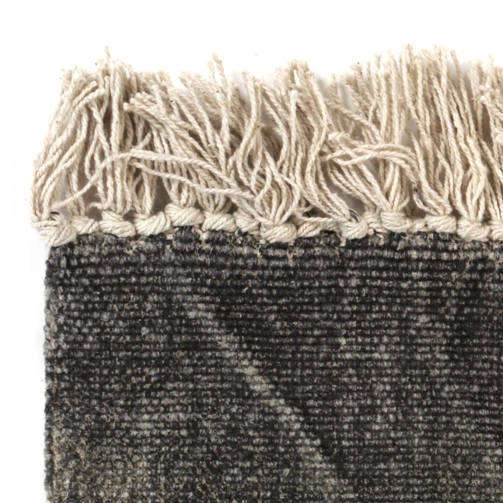 Kilim Rug Cotton 160x230 cm Anthracite