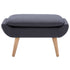 Footstool Fabric Upholstery 73x43x42 cm Dark Grey