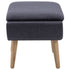 Footstool Fabric Upholstery 73x43x42 cm Dark Grey